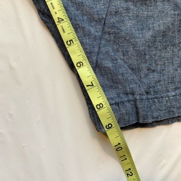 Levis Linen Blend Chino Shorts Mens 33 (34) Flat Front Beach Summer Outdoor Blue - Picture 11 of 12
